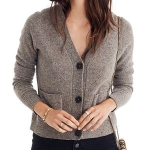 Madewell Shrunken Cropped Wool Cardigan